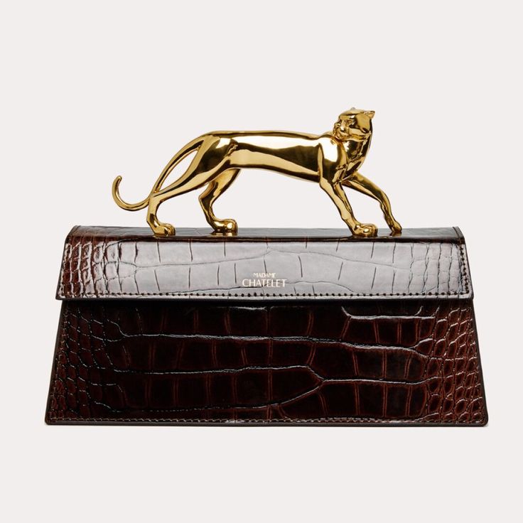 Panthère Croc Clutch